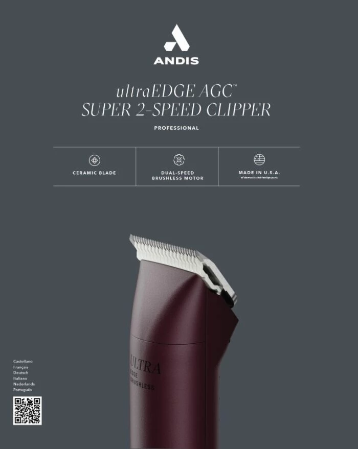Andis AGCB Super 2 Speed Brushless Clipper - Burgundy - Image 4