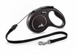 Flexi Classic Cord For Dogs Retractable Lead Black Small 5m