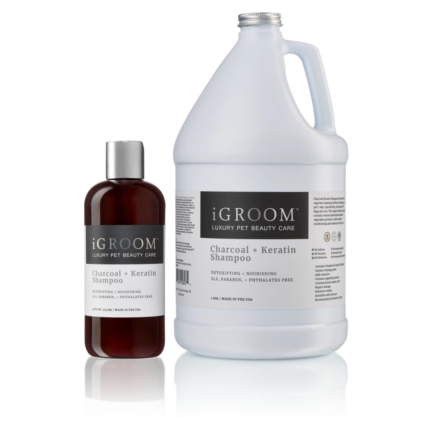 IGroom Charcoal + Keratin Shampoo 1 Gallon (3.8L) - Image 2