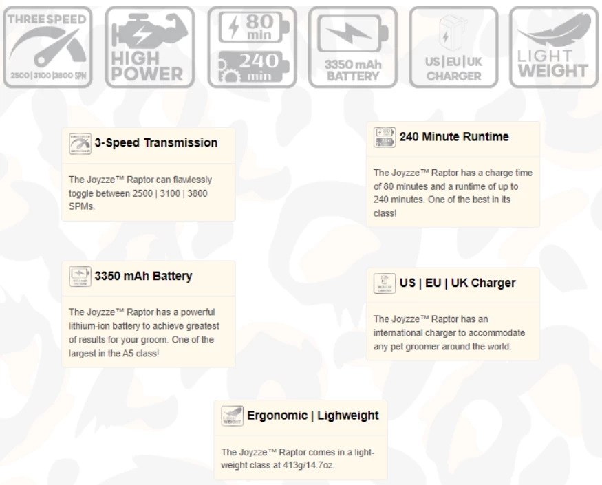 Joyzze Raptor Corded A5 Clipper - Image 6