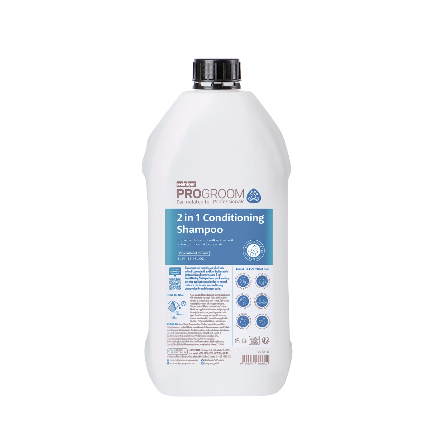 Progroom 2 In 1 Conditioning Shampoo 5L