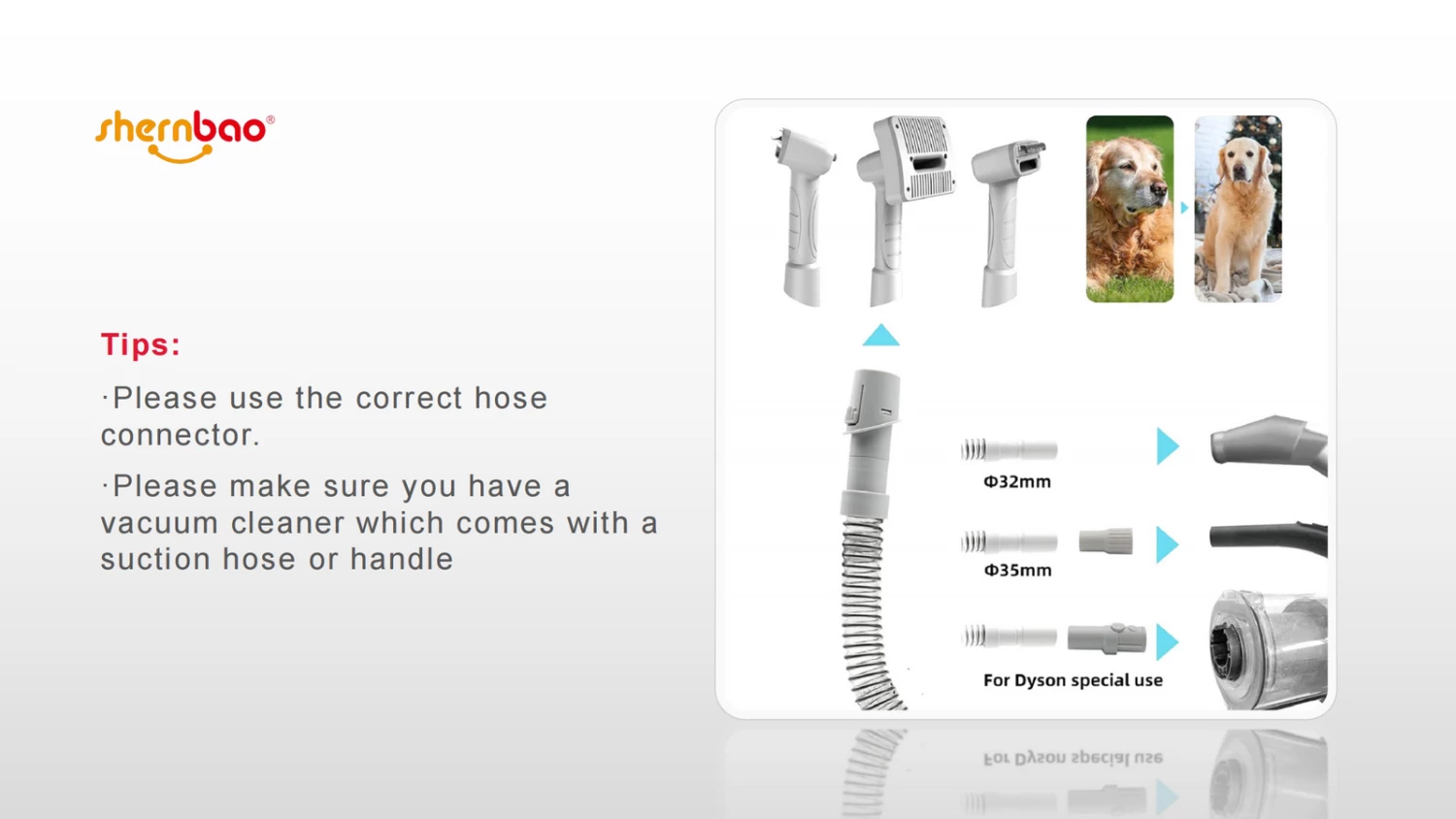 Shernbao Self-Cleaning Pet Brush Kit For Vacuum Cleaners - Image 5