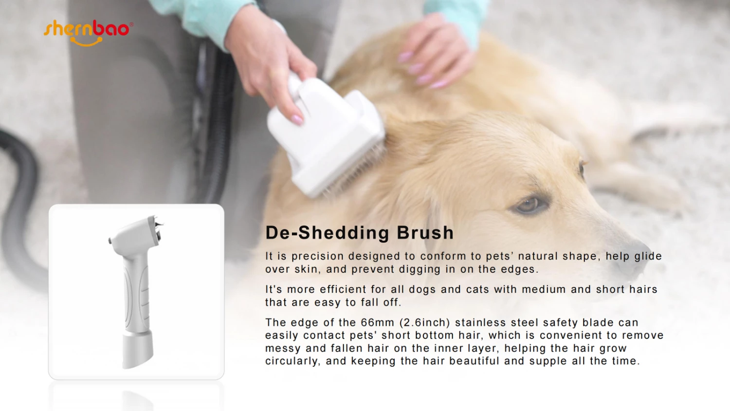 Shernbao Self-Cleaning Pet Brush Kit For Vacuum Cleaners - Image 9