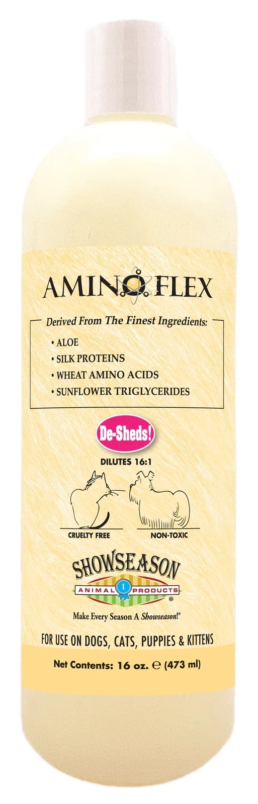 ShowSeason AminoFlex De-Shed Pet Shampoo 16oz (473ml)