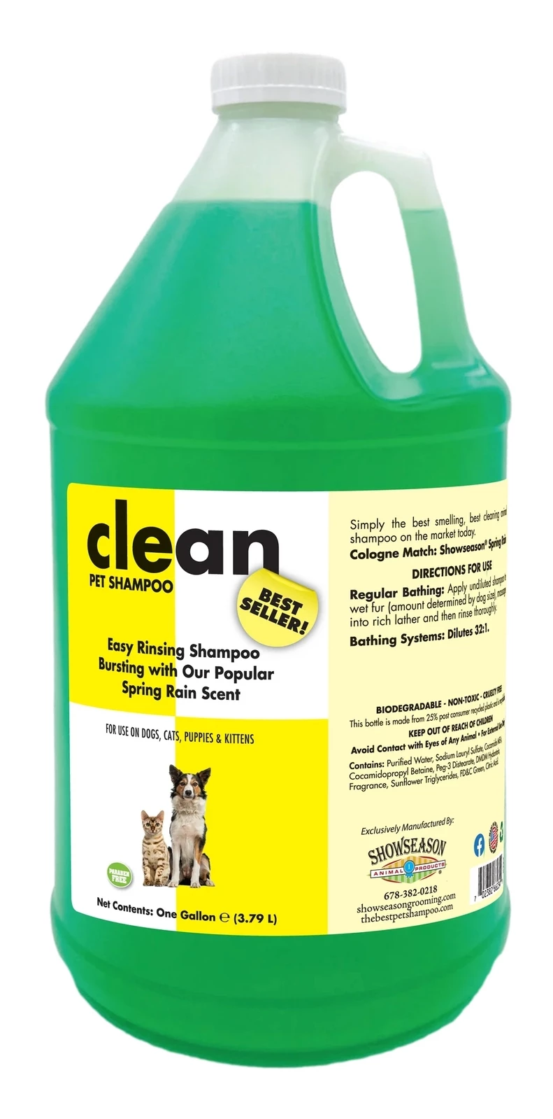 ShowSeason Clean Pet Shampoo 3.8L