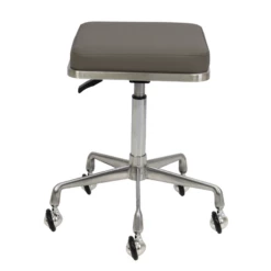 Groomer's Modern Groomer Stool With Square Cushion (Grey)