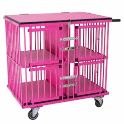 Aeolus 4-Berth Show Trolley With 4" Nylon Wheels - Large [Pink]