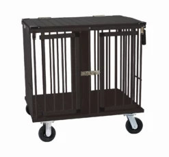 Aeolus 2-Berth Show Trolley With 6" Rubber Wheels - Large [BLACK]