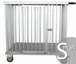 Aeolus 1-Berth Show Trolley With 6" Rubber Wheels - Small [Silver]