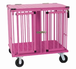 Aeolus 2-Berth Show Trolley With 6" Rubber Wheels - Small [Pink]