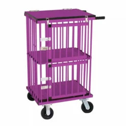 Aeolus 2-Berth Double Deck Show Trolley With 6" Rubber Wheels - XSmall [Purple]