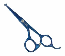 Swan Facial Scissors Round Tip 5" [Blue]