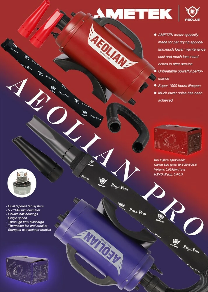 Aeolus Aeolian PRO Grooming Blaster Dryer With Heater - Blue Purple - Image 4