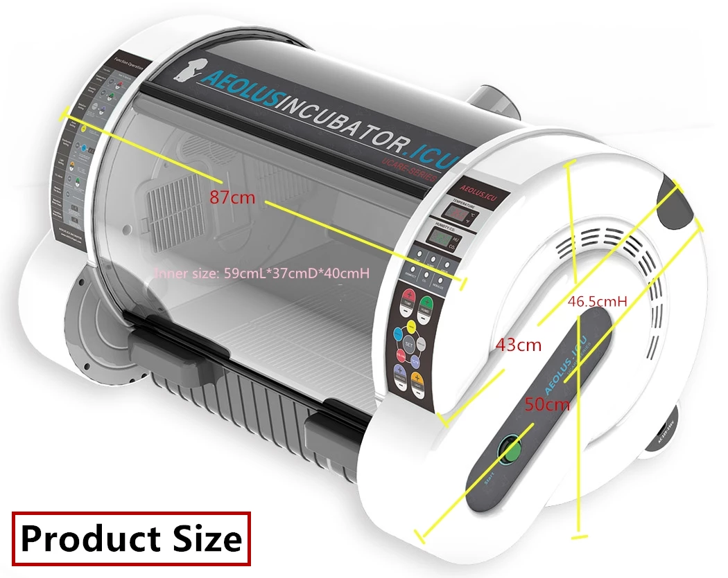 Aeolus Pet Incubator ICU Intensive Care For Small Animals UC1803 + Free Humidifier - Image 6